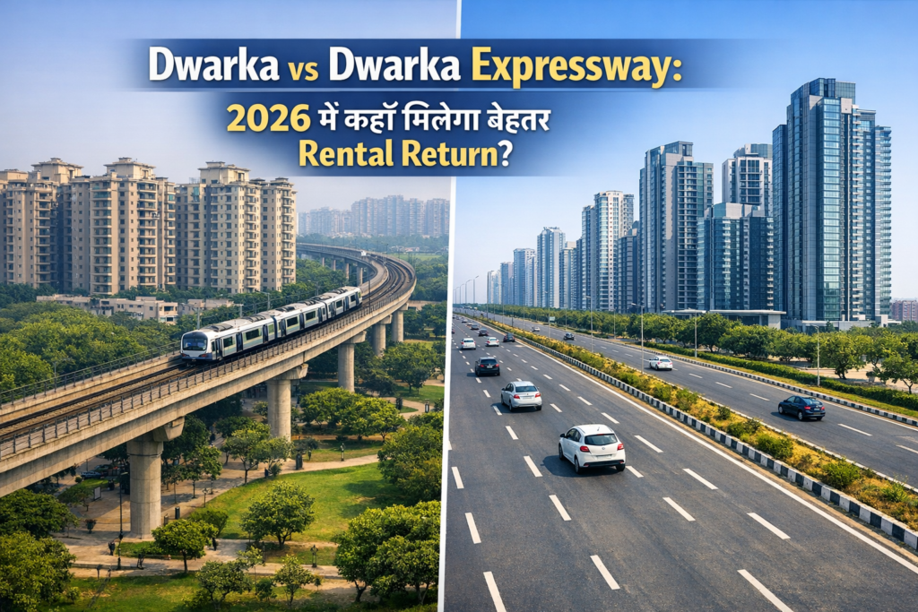 dwarka vs dwarka expressway rental yield 2026