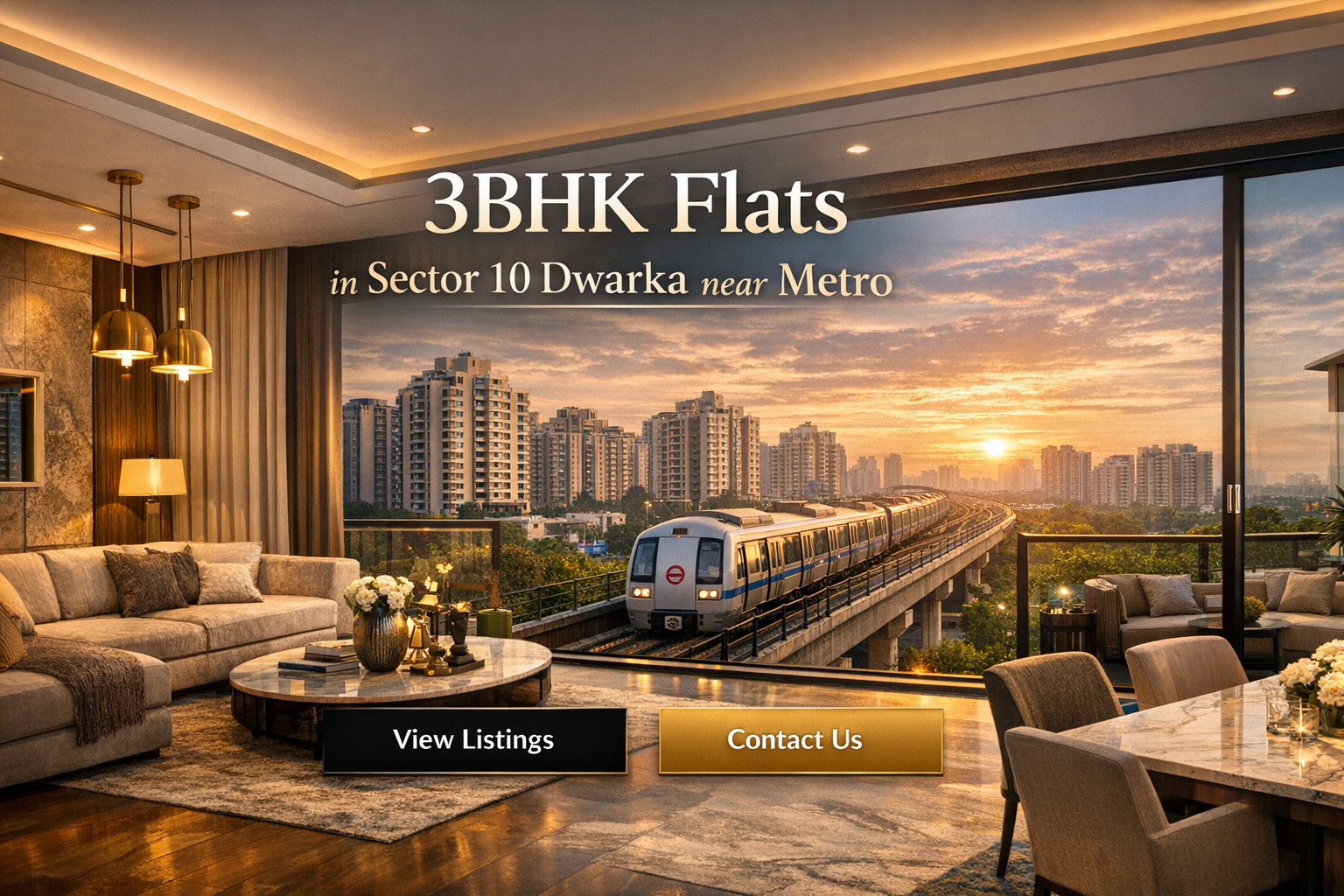 3bhk flat sector 10 metro