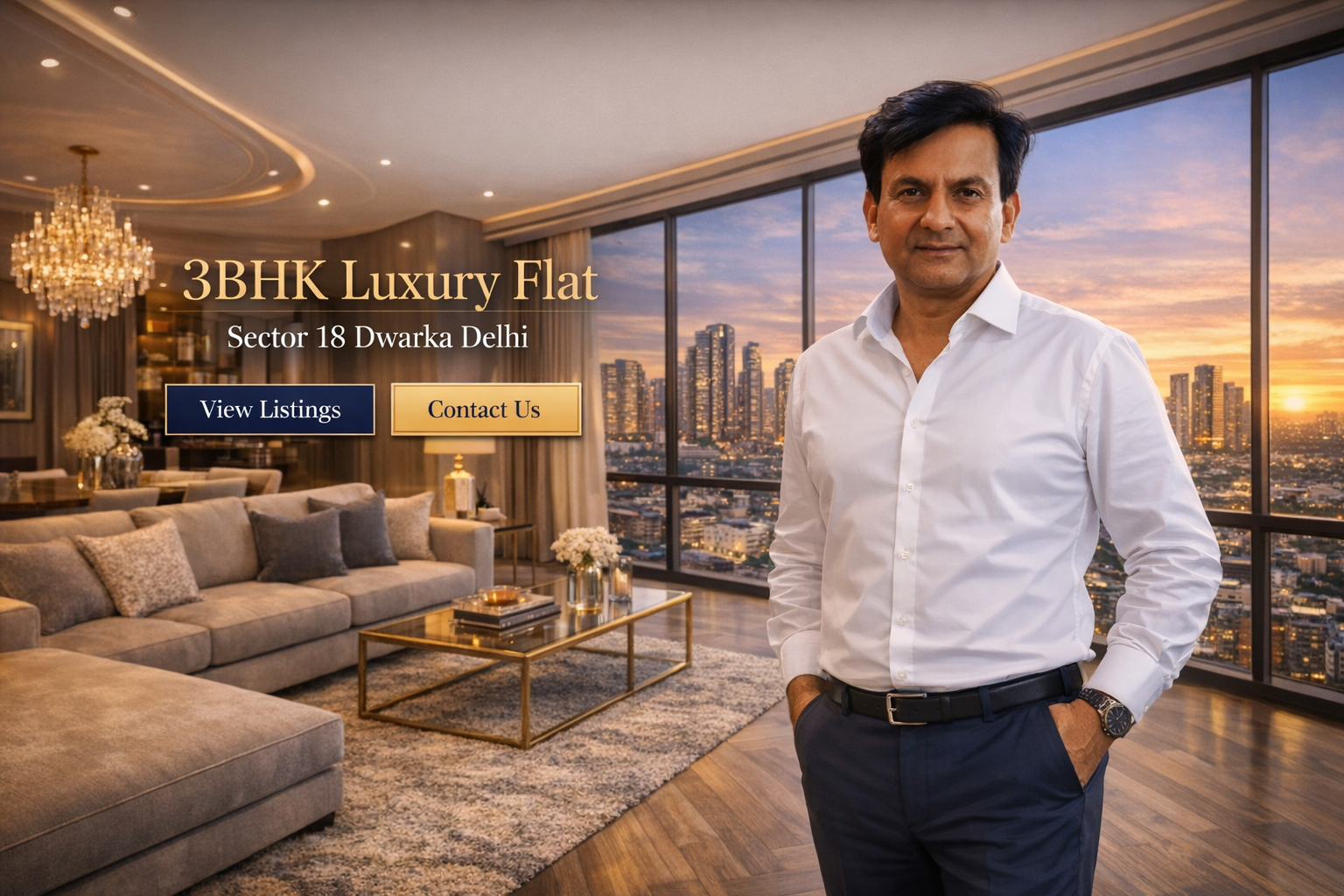 3bhk flat sector 18 dwarka delhi