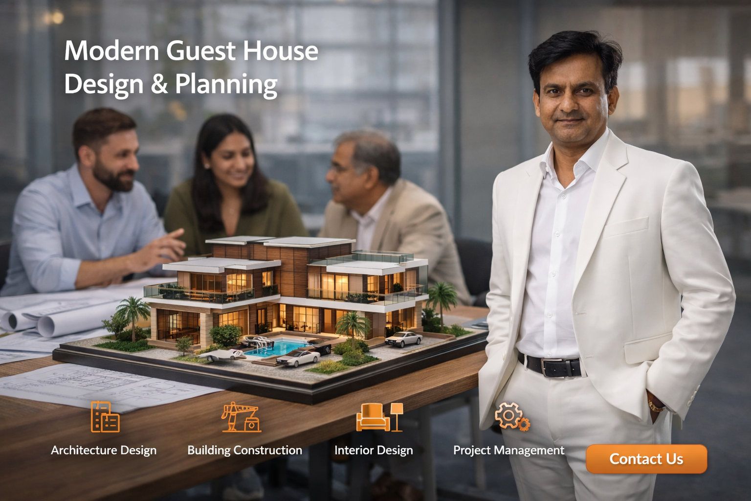 moderen guest house design planning