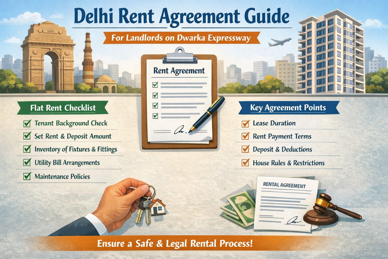 Flat Rent Checklist Delhi 2026 | Rent Agreement Guide for Landlords ...